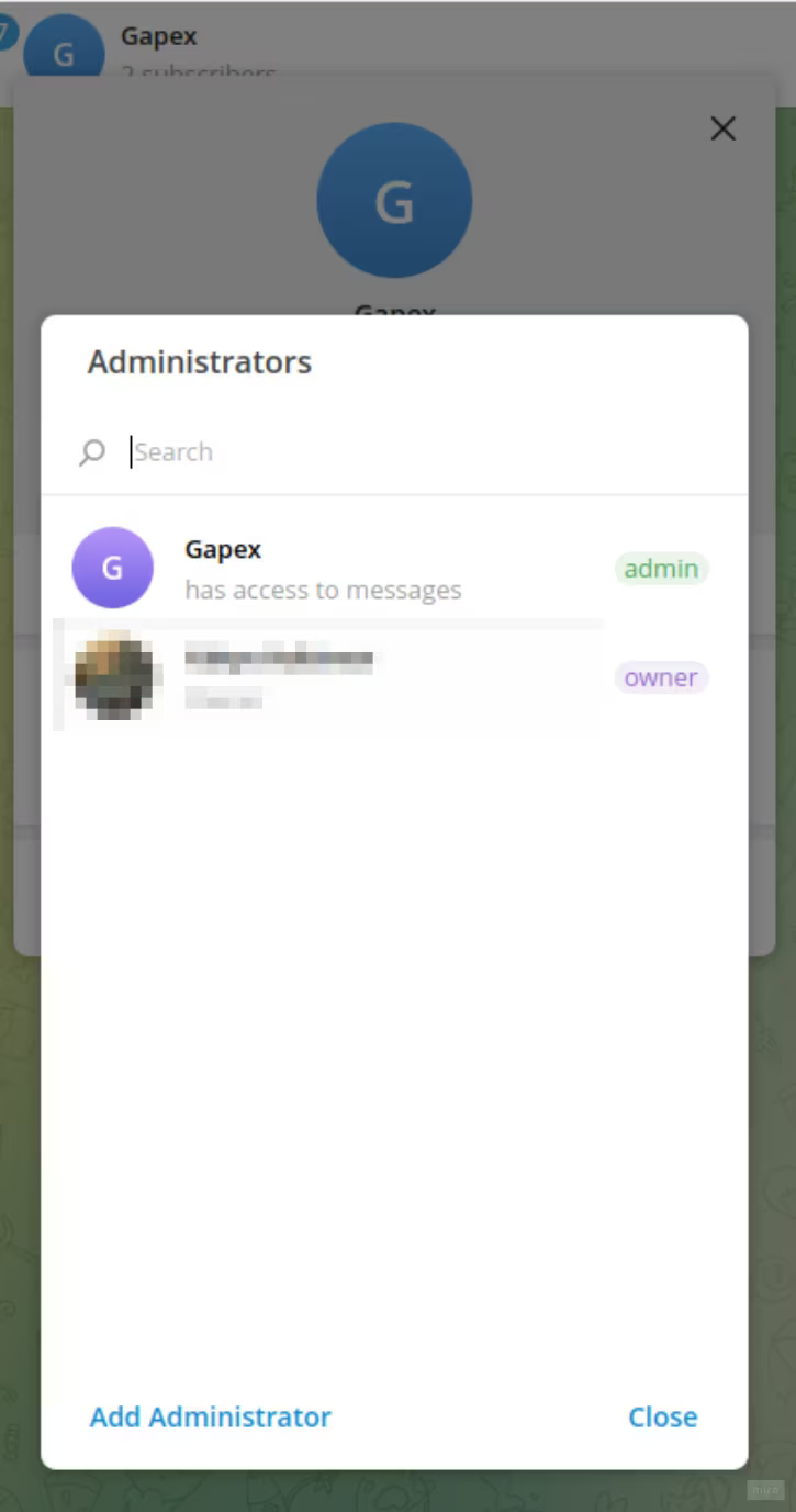 Bot administrator sifatida qo'shildi